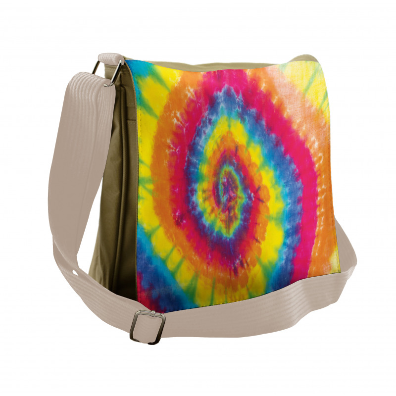 Abstract Colorful Batik Messenger Bag