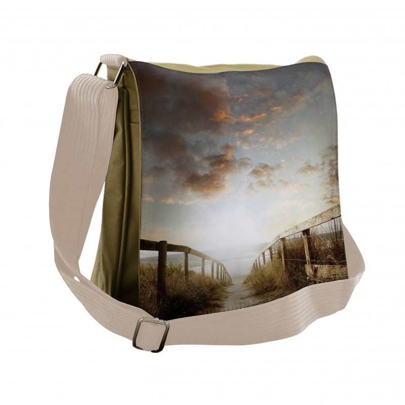 Walkway Tranquil Dusk Messenger Bag