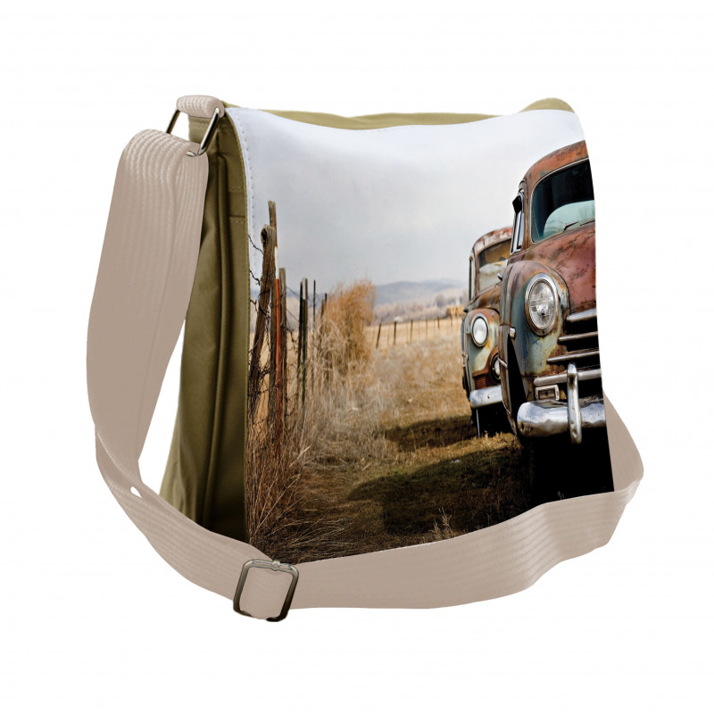 Rusty Trucks Rural View Messenger Bag