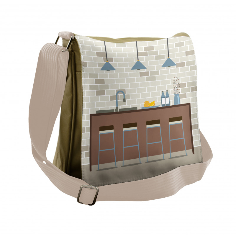 Modern Empty Kitchen Messenger Bag