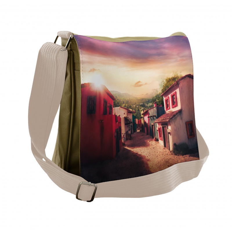 Mexican Town Sunset Messenger Bag