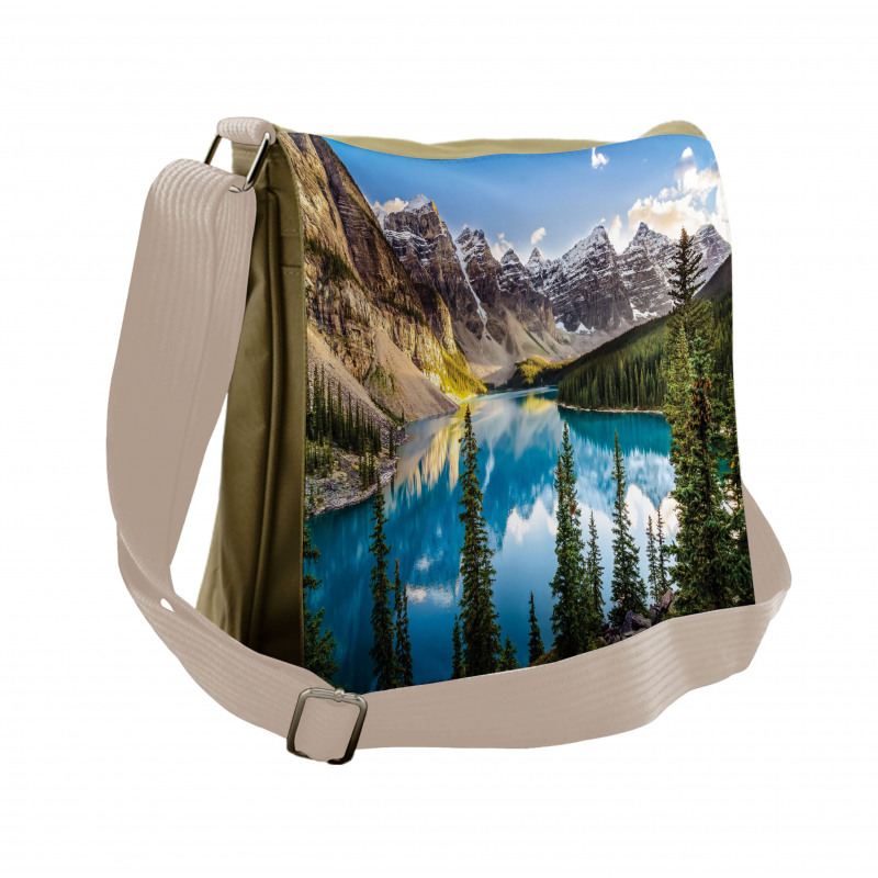 Canada Landscape Lake Photo Messenger Bag