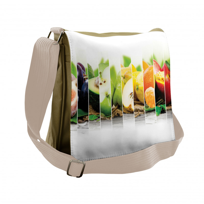 Colorful Juicy Fresh Fruits Messenger Bag