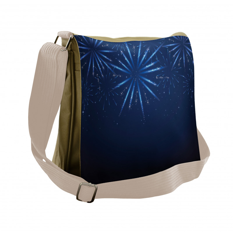 Fireworks at Night Sky Messenger Bag