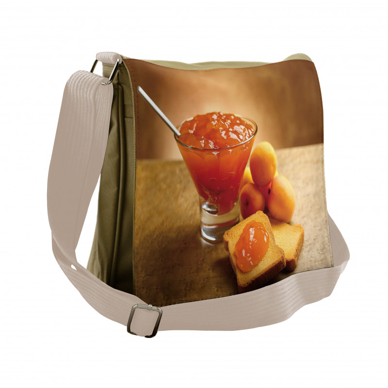 Juicy Apricot Jam and Bread Messenger Bag