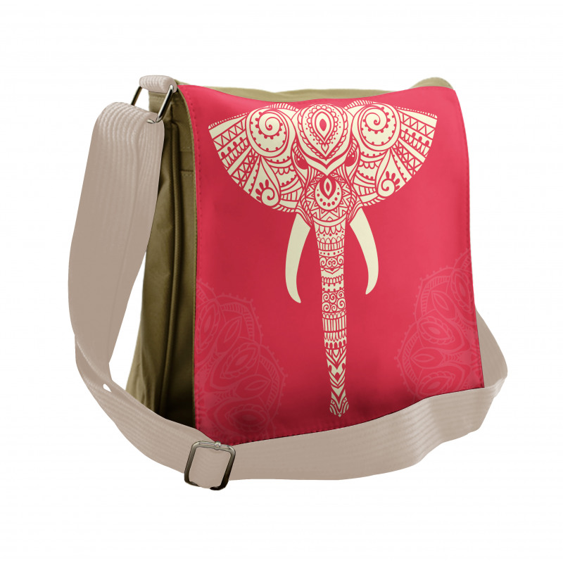 Romantic Wild Elephant Head Messenger Bag