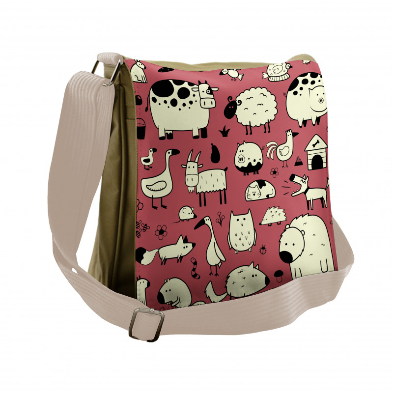 Nursery Childish Animals Messenger Bag