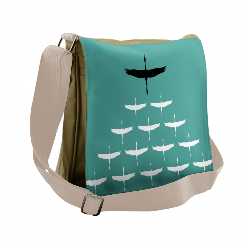 Muster of Birds Silhouettes Messenger Bag