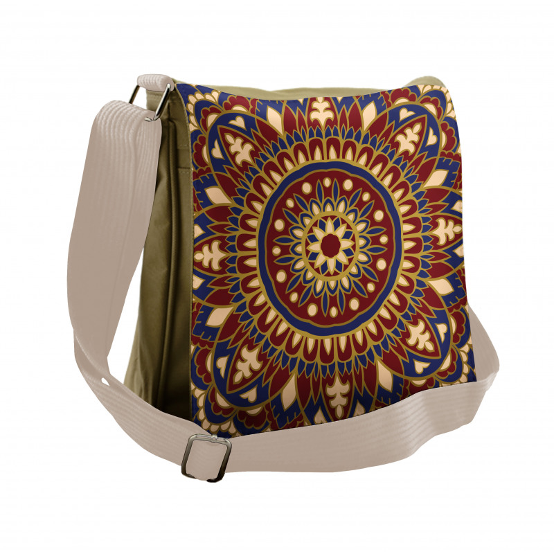 Oriental Tile Inspired Look Messenger Bag