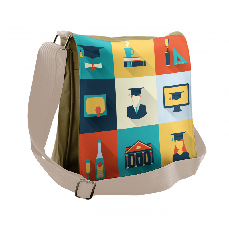 Colorful Squares Concept Messenger Bag