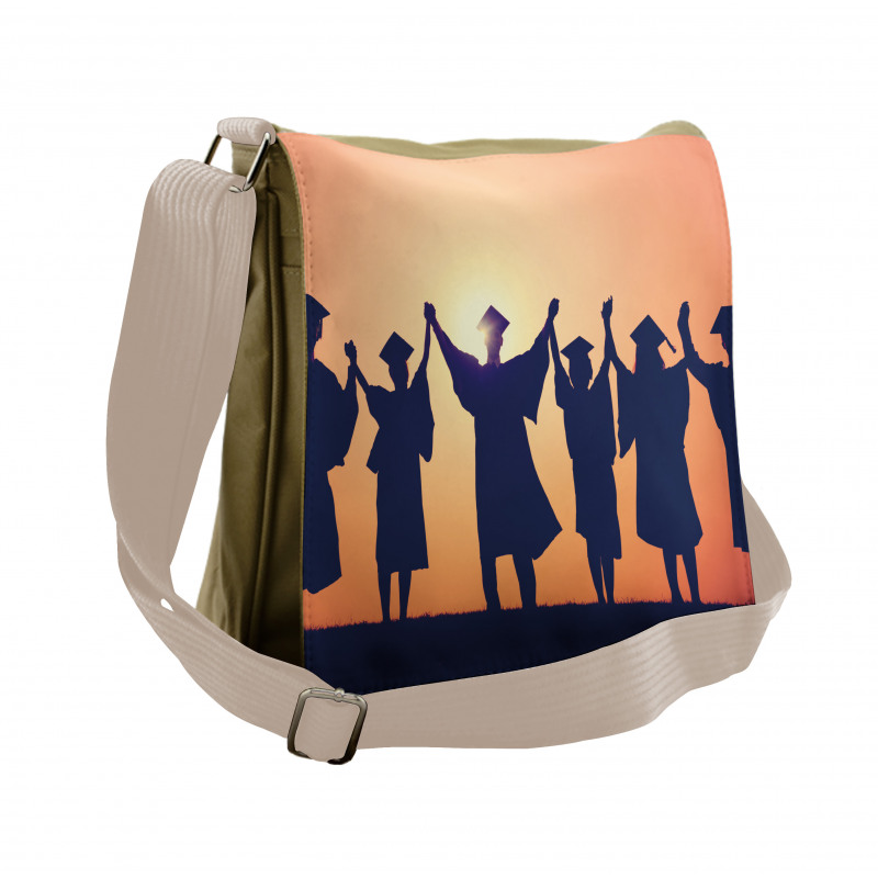 Students in Cap and Gown Messenger Bag