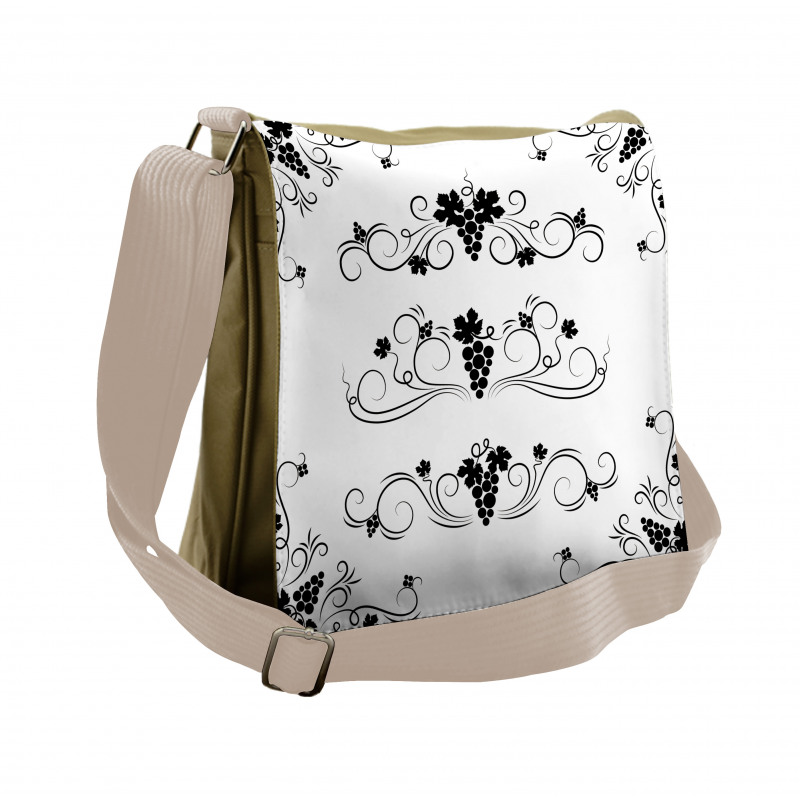 Fruits with Swirl Ornaments Messenger Bag