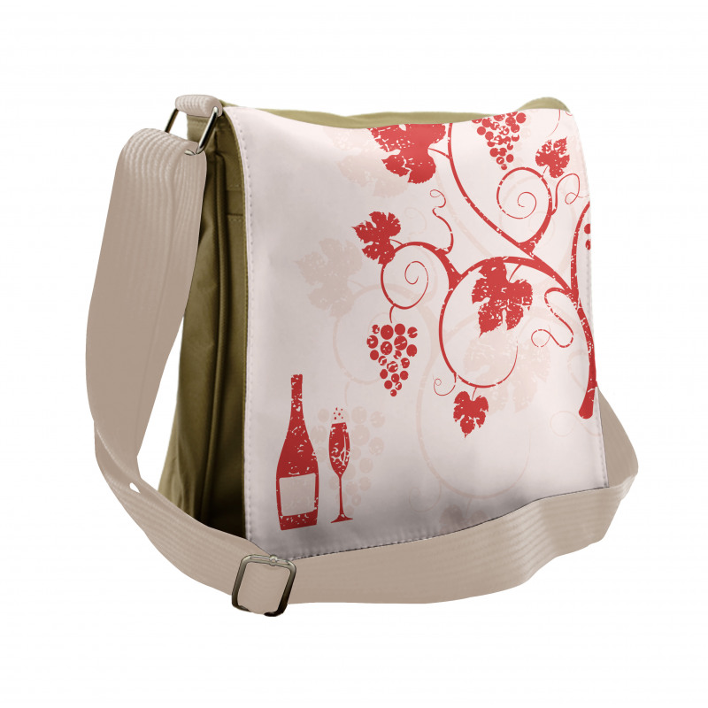 Winery and Fruits on Tree Messenger Bag