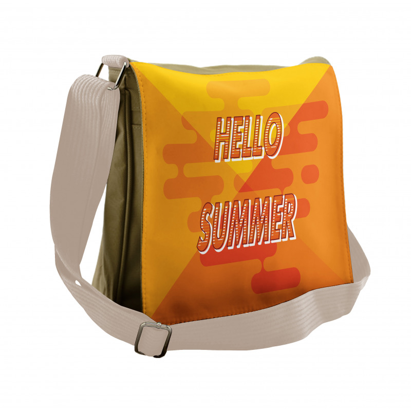 Abstract Design Hello Summer Messenger Bag