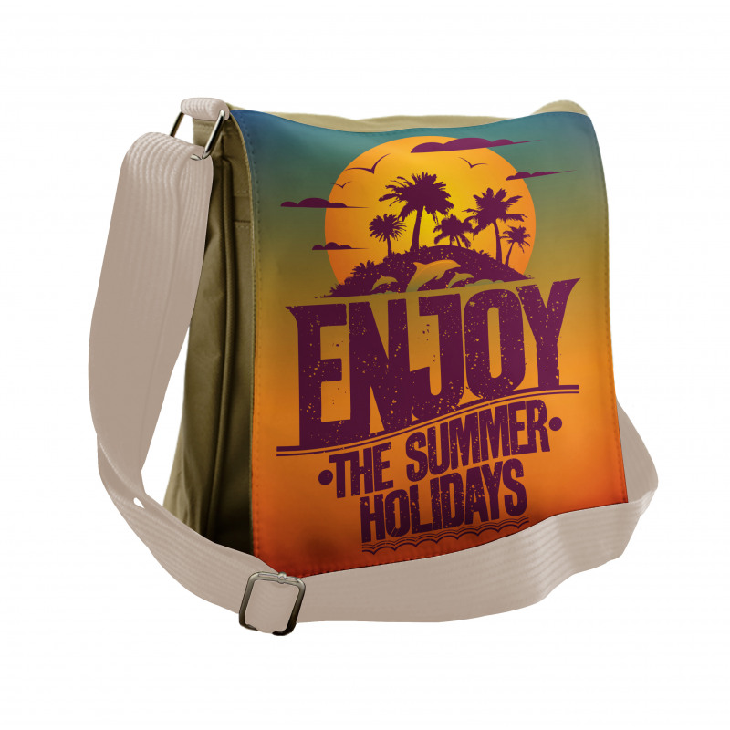 Tropical Island Enjoy Summer Messenger Bag