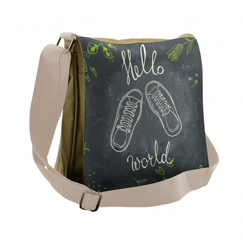 Hello World Sport Shoe Flora Messenger Bag