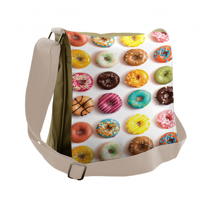 Tasty Colorful Donuts Messenger Bag