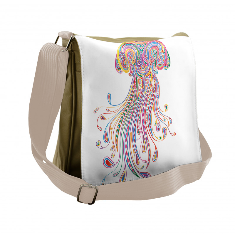 Doodle Abstract Colorful Messenger Bag