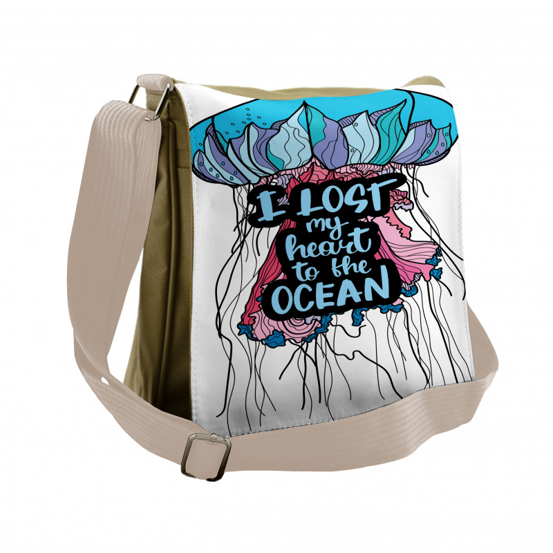 I Lost My Heart to Ocean Messenger Bag