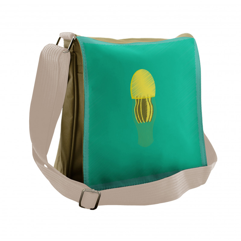 Simplistic Flat Organism Messenger Bag