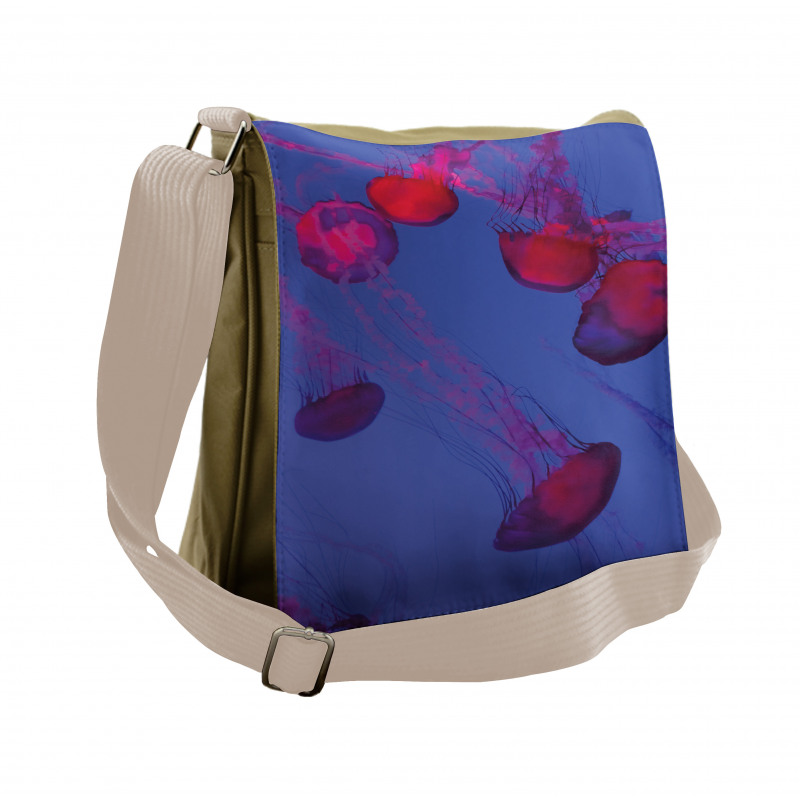 Tropical Underwater Bloom Messenger Bag