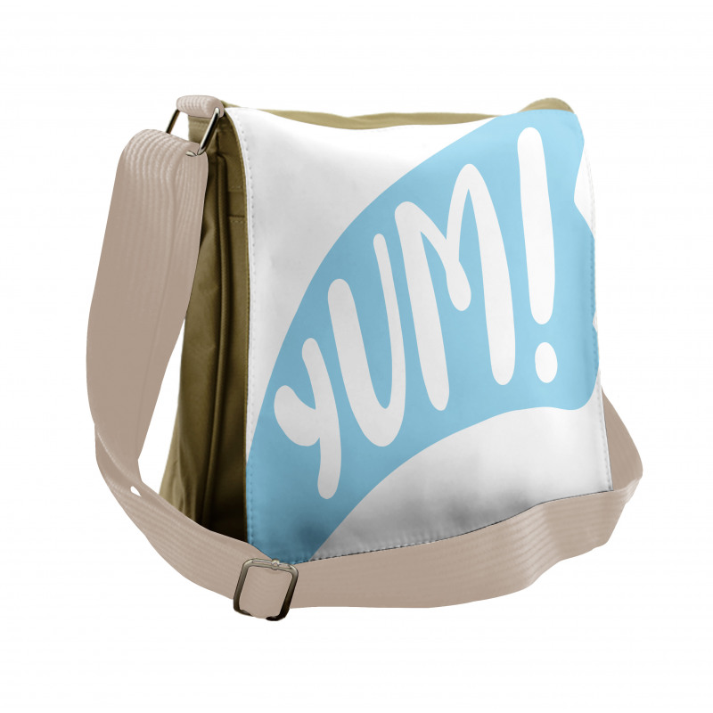 Simplistic Wording on Strokes Messenger Bag