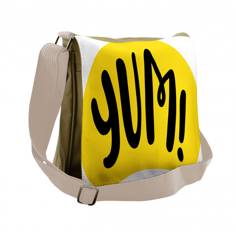 Lettering in Funny Text Font Messenger Bag