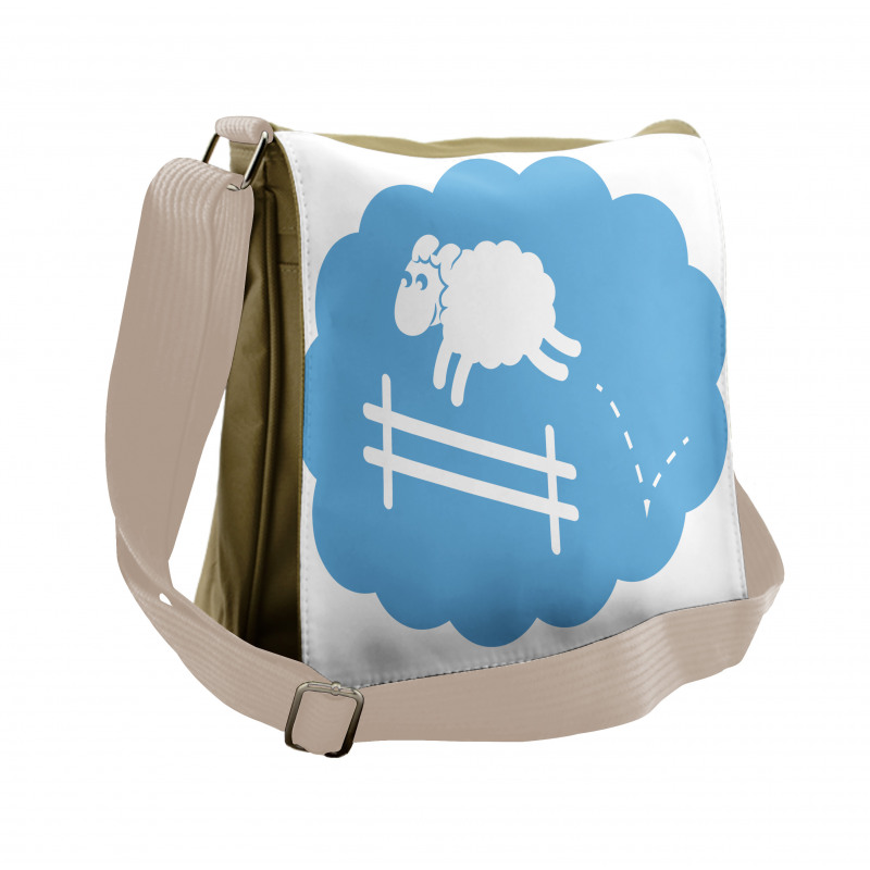 Counting Sheep Cloud Jumping Messenger Bag