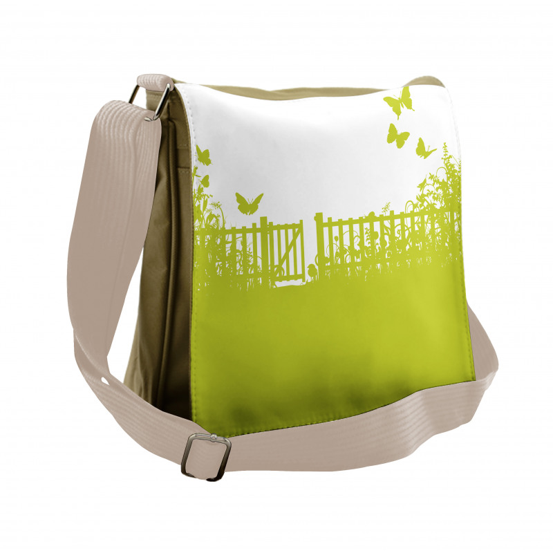 Garden Lawn and Gate Rural Messenger Bag