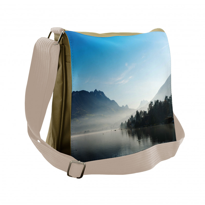 Lake Annecy France Sky Messenger Bag