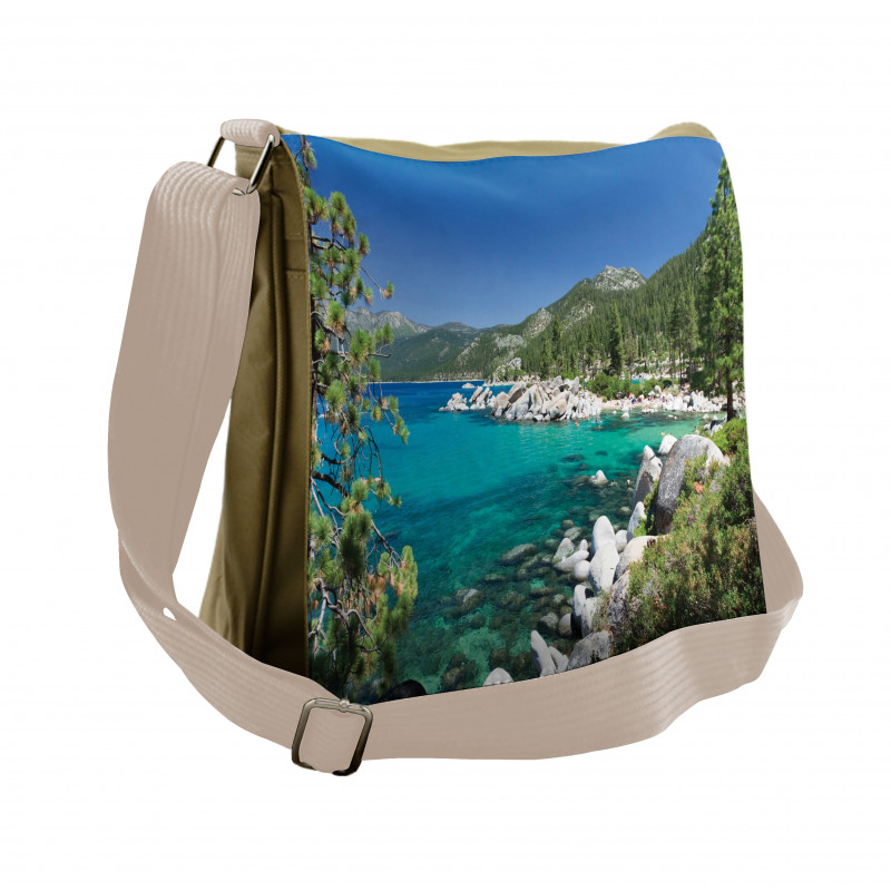 Lake Tahoe Shore View Messenger Bag