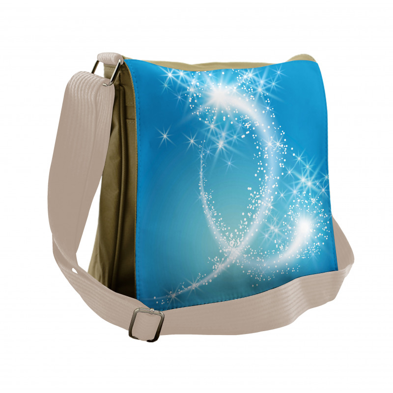 Swirling Stars with Tail Art Messenger Bag