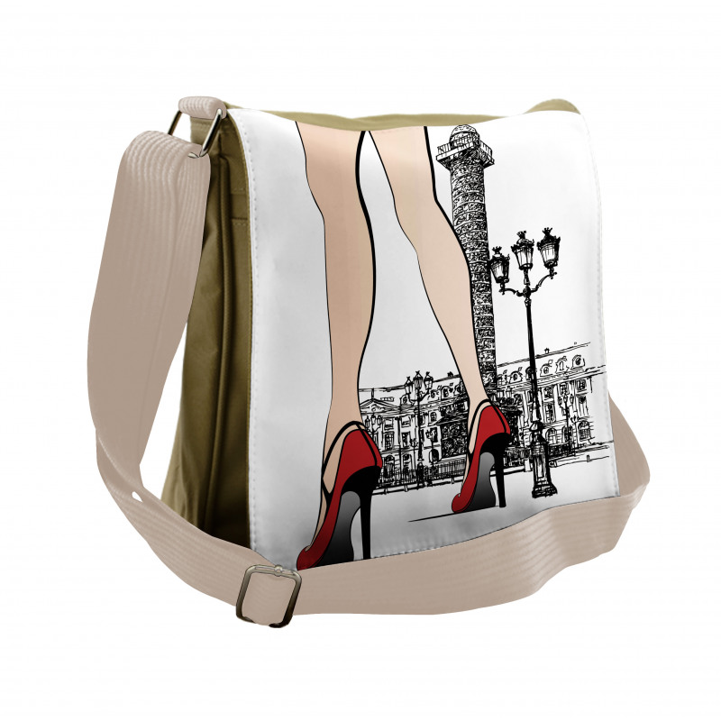 Woman Legs Paris Vendome Messenger Bag