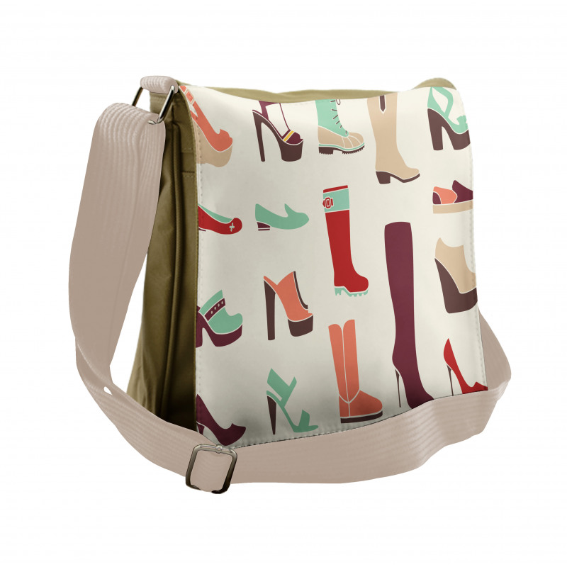 Flat and High Heel Shoes Messenger Bag