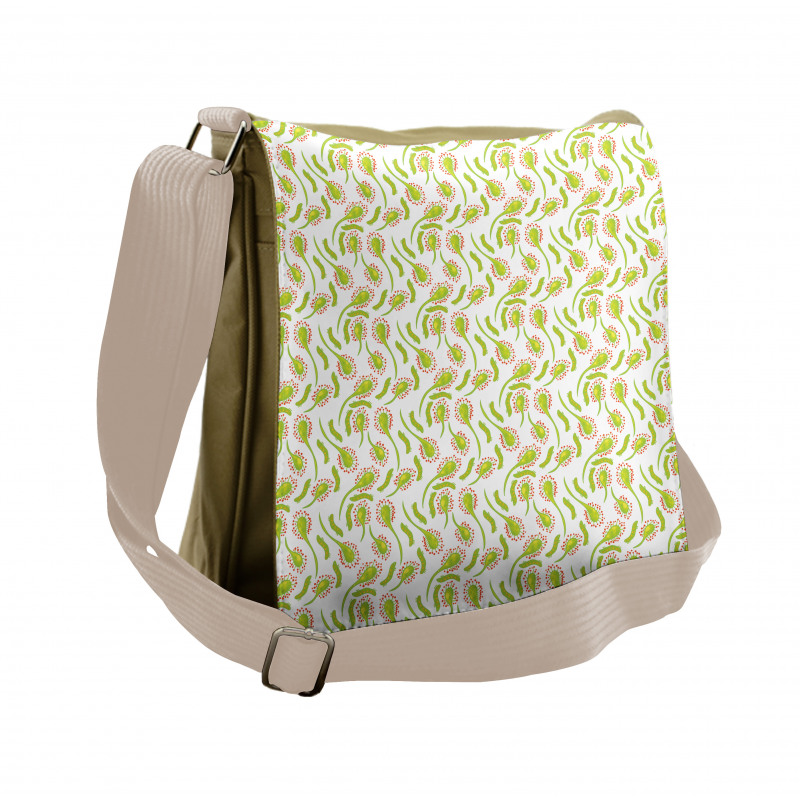 Sundew and Larva Doodle Messenger Bag