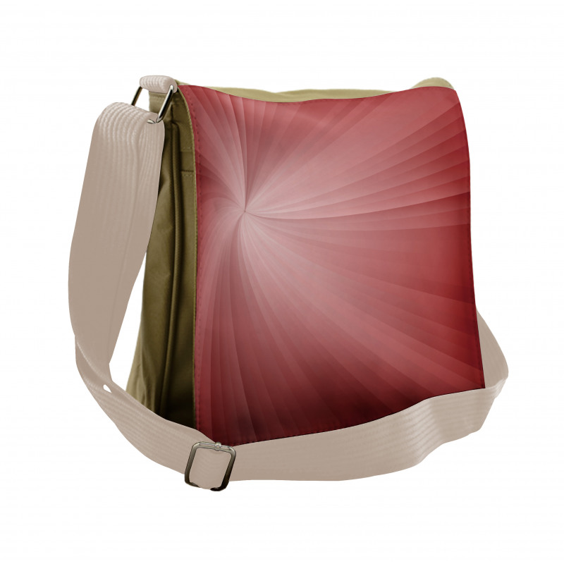 Ombre Effect Twirling Rays Messenger Bag