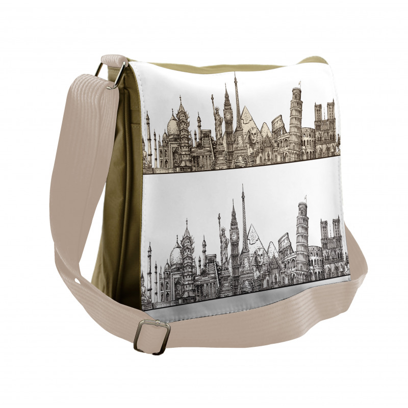 Historical Monument Lines Messenger Bag