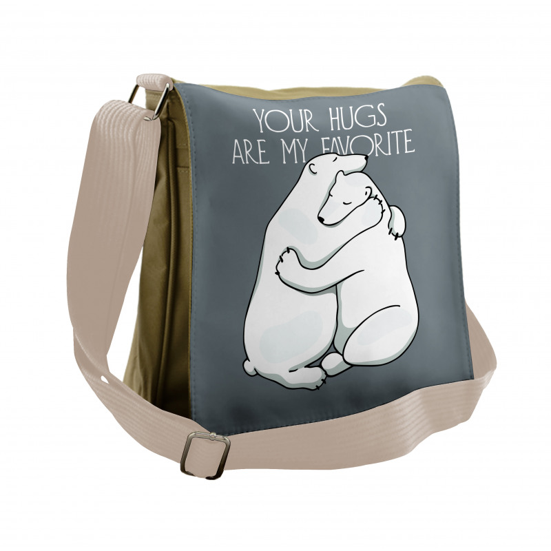 Your Hugs Lettering Valentines Messenger Bag