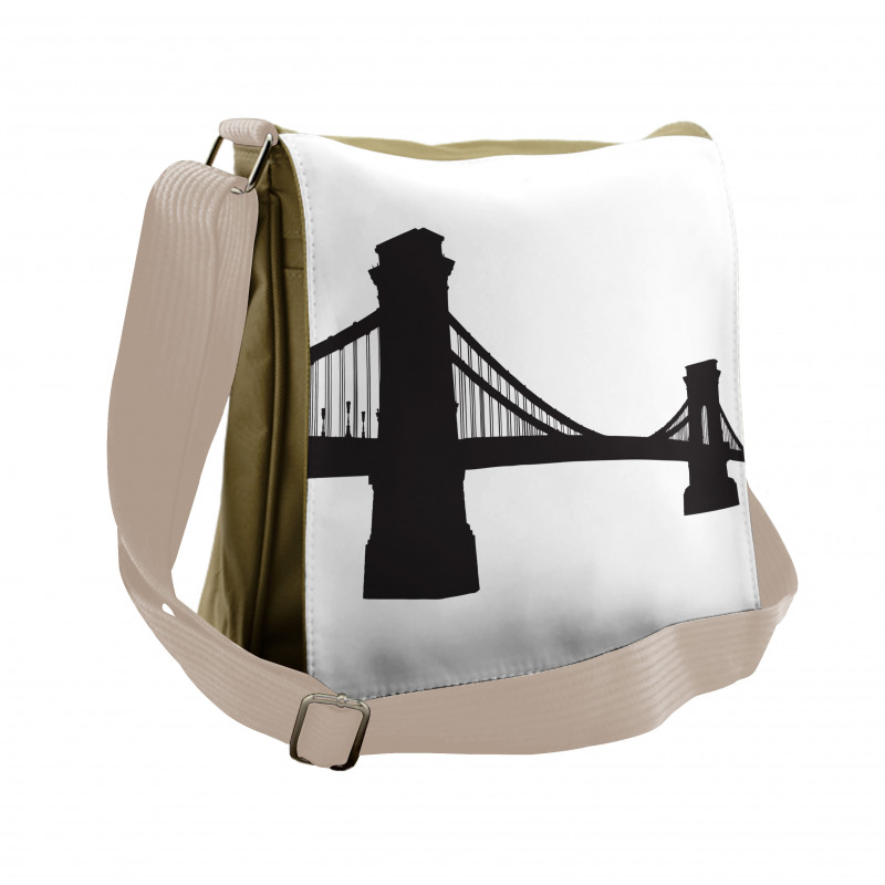 Chain Bridge Budapest Art Messenger Bag