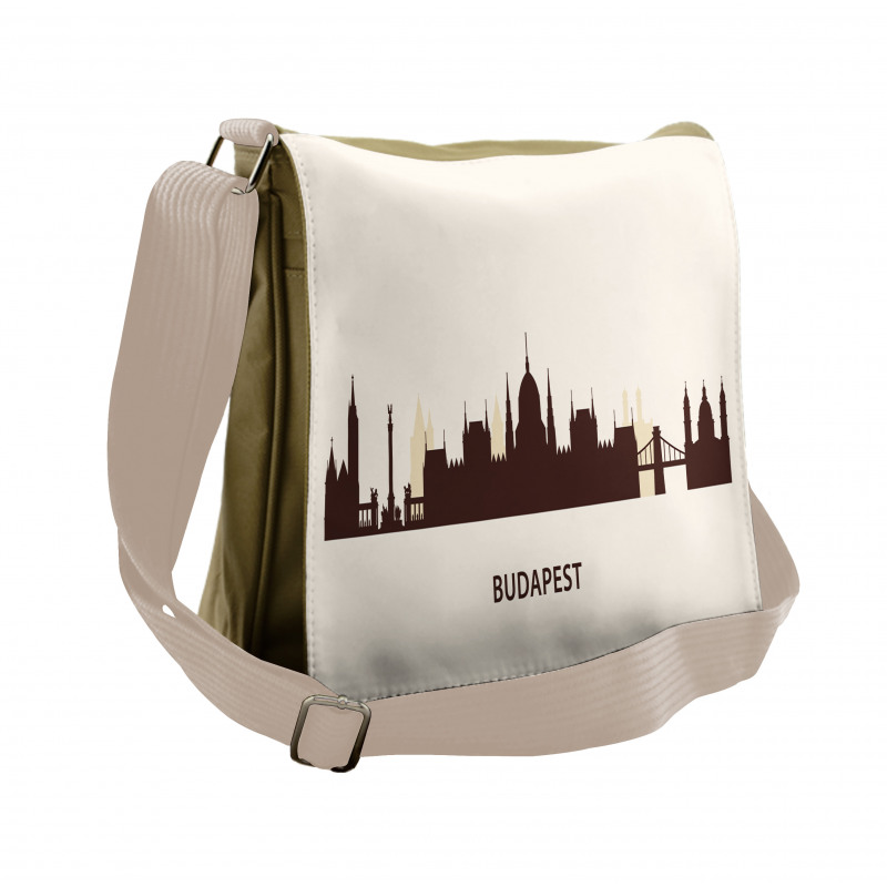 Silhouette of Budapest City Messenger Bag