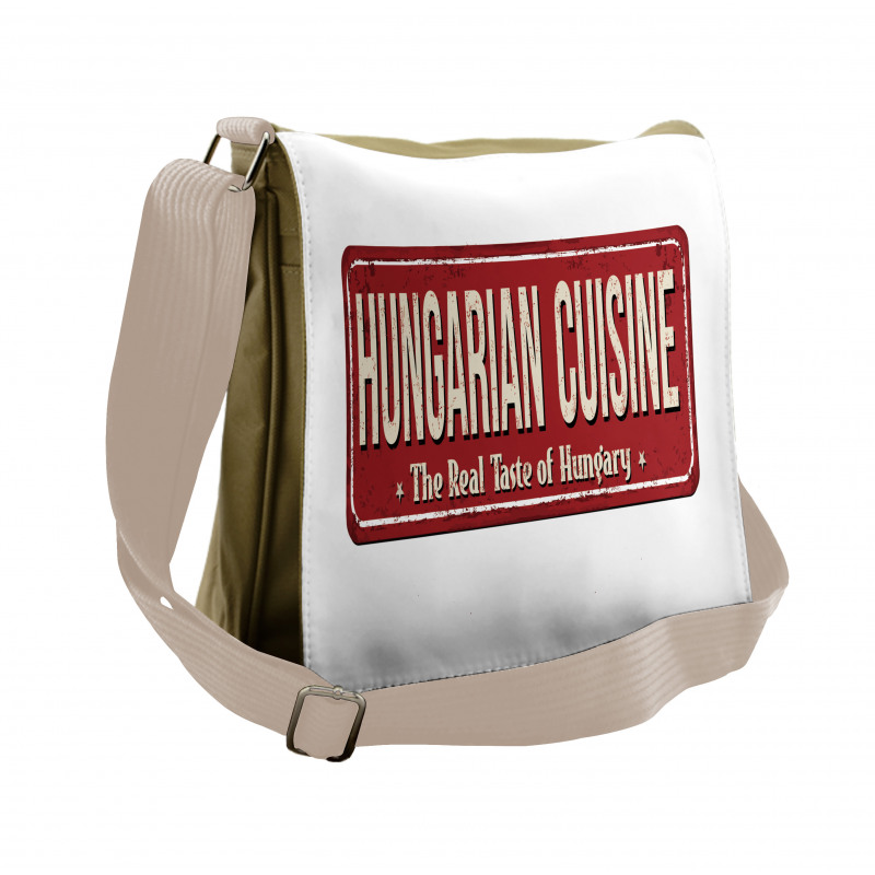 Hungarian Cuisine Vintage Messenger Bag