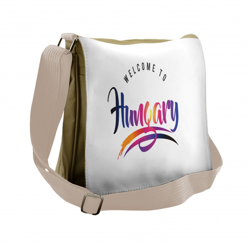 Colorful Welcome to Hungary Messenger Bag