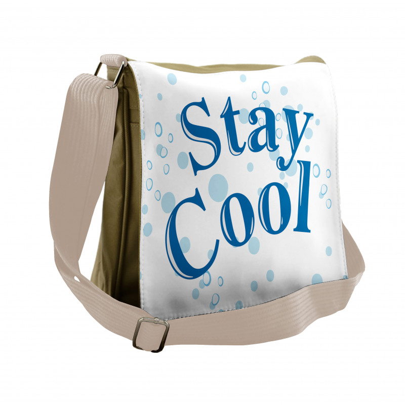 Blue Tones Words Bubbles Messenger Bag