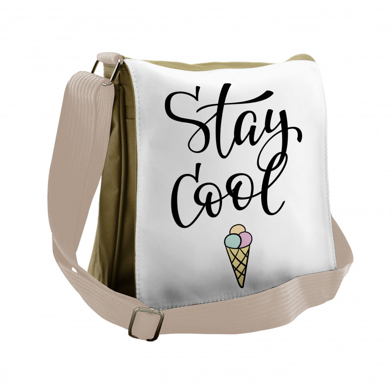 Ice Cream Waffle Cornet Messenger Bag