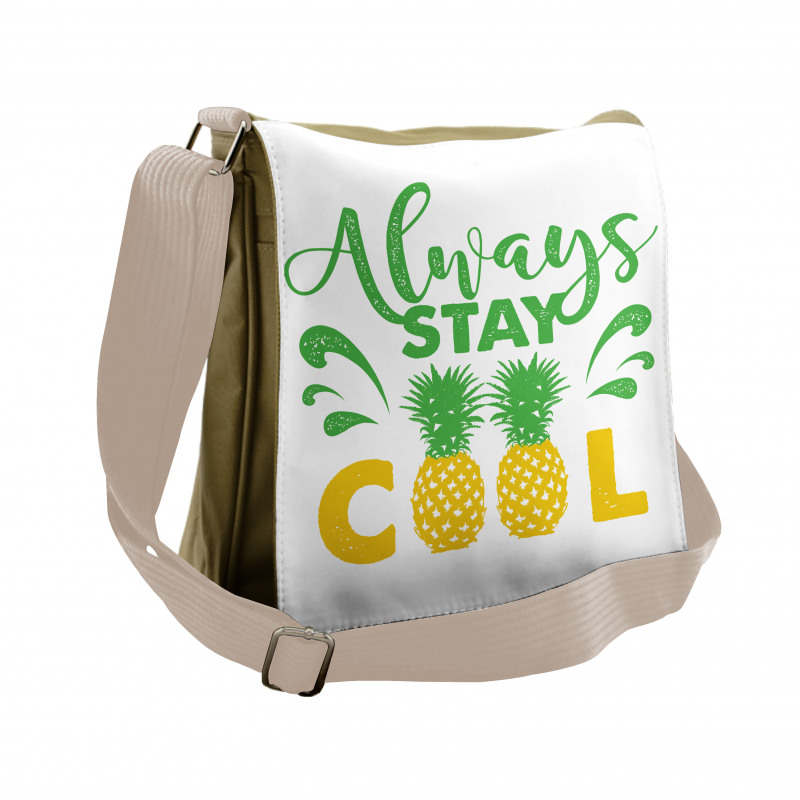 Summer Vibe Pineapple Messenger Bag