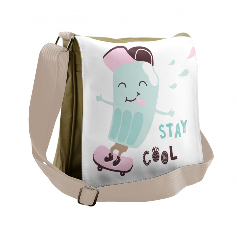 Funny Skateboard Popsicle Messenger Bag