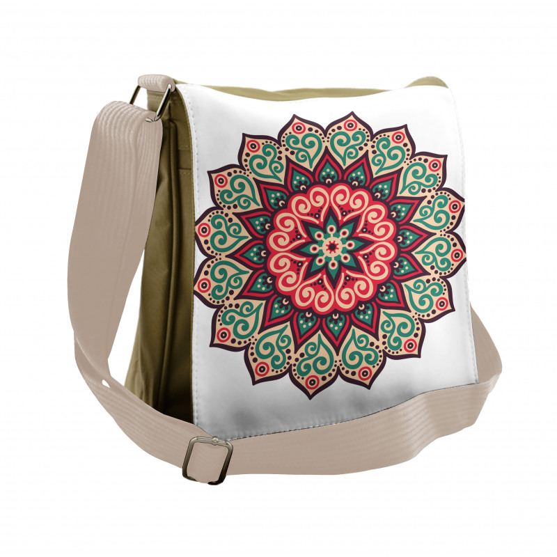 Retro Traditional Mandala Messenger Bag