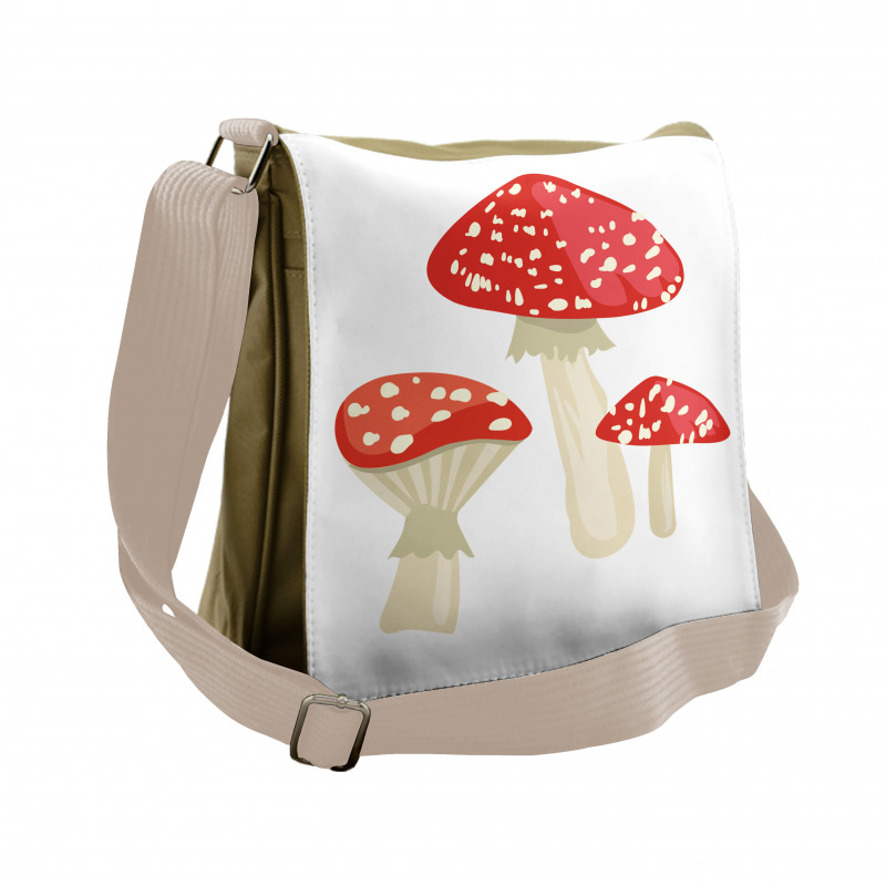 Simple Cartoon Toadstool Messenger Bag