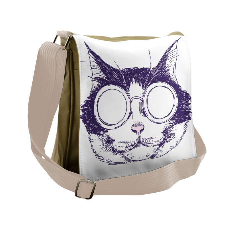 Funny Cool Pet Sunglasses Messenger Bag