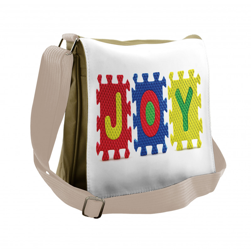 Joy Lettering Pieces Messenger Bag